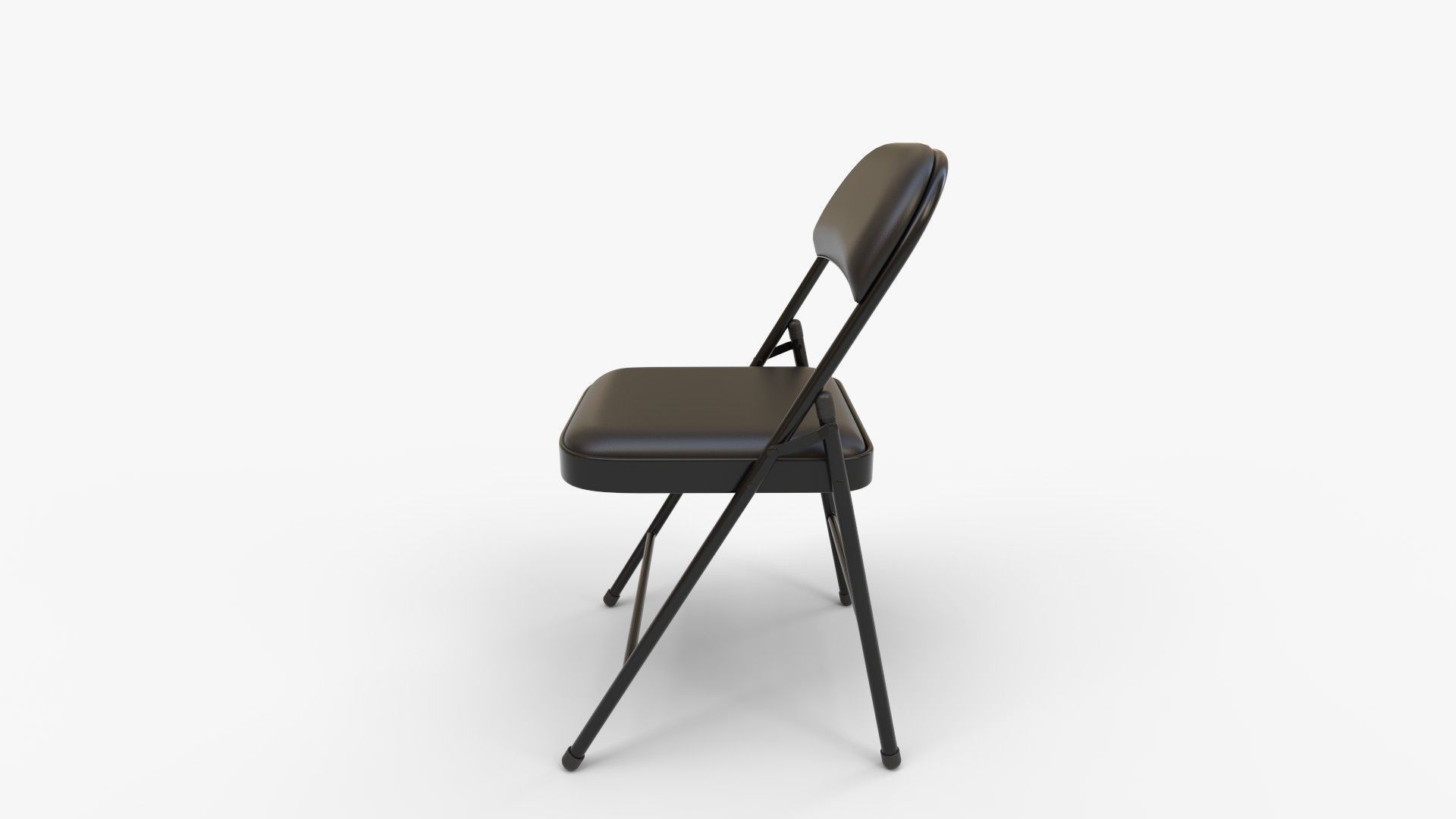 Padded Folding Chair 3D model_5