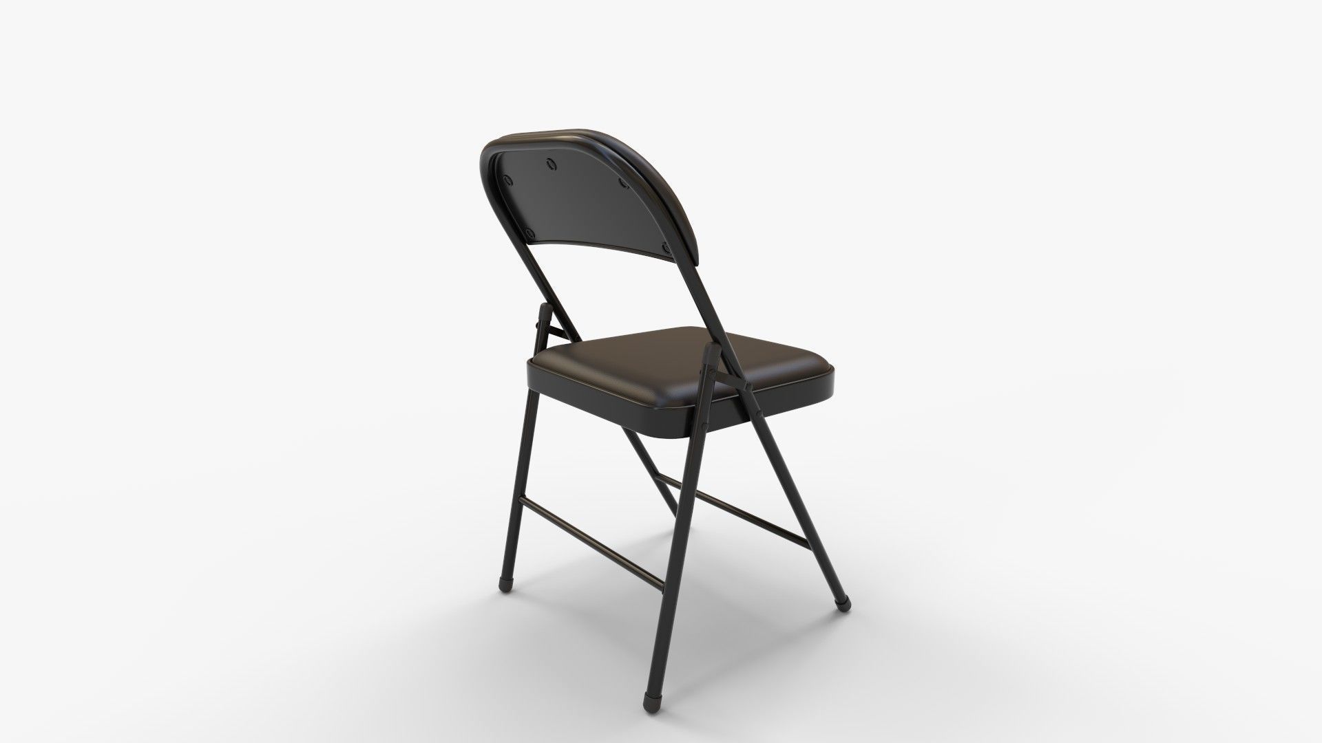 Padded Folding Chair 3D model_2