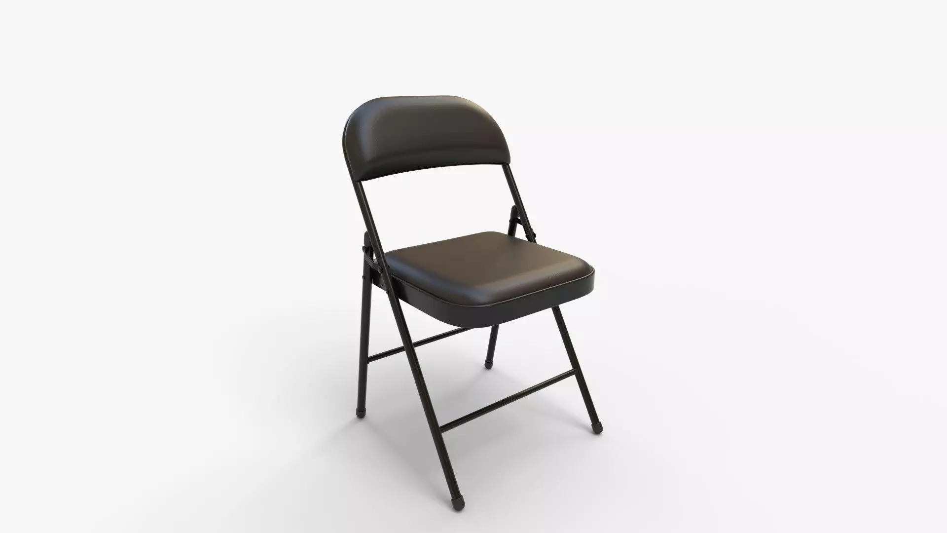 Padded Folding Chair 3D model_0