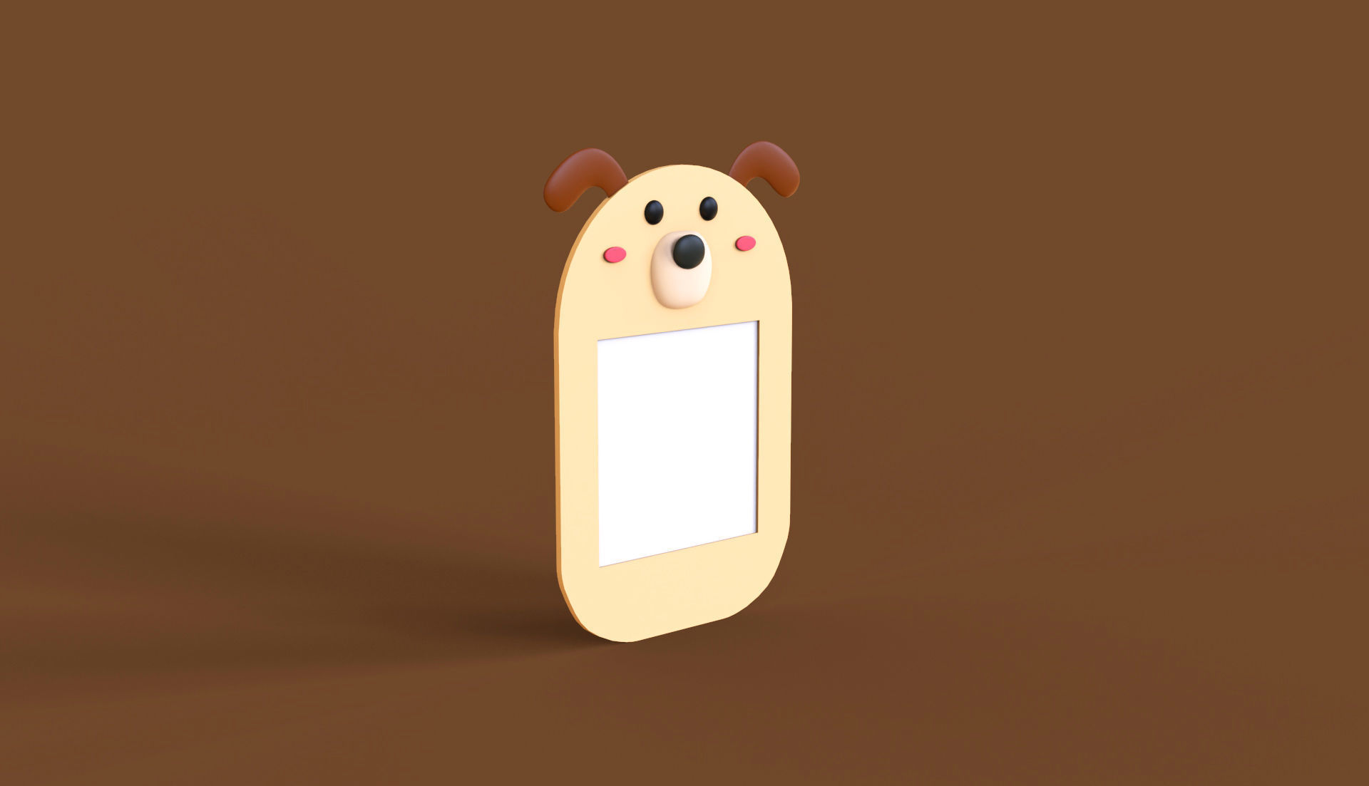Cartoon Dog Frame Low-poly 3D model_1