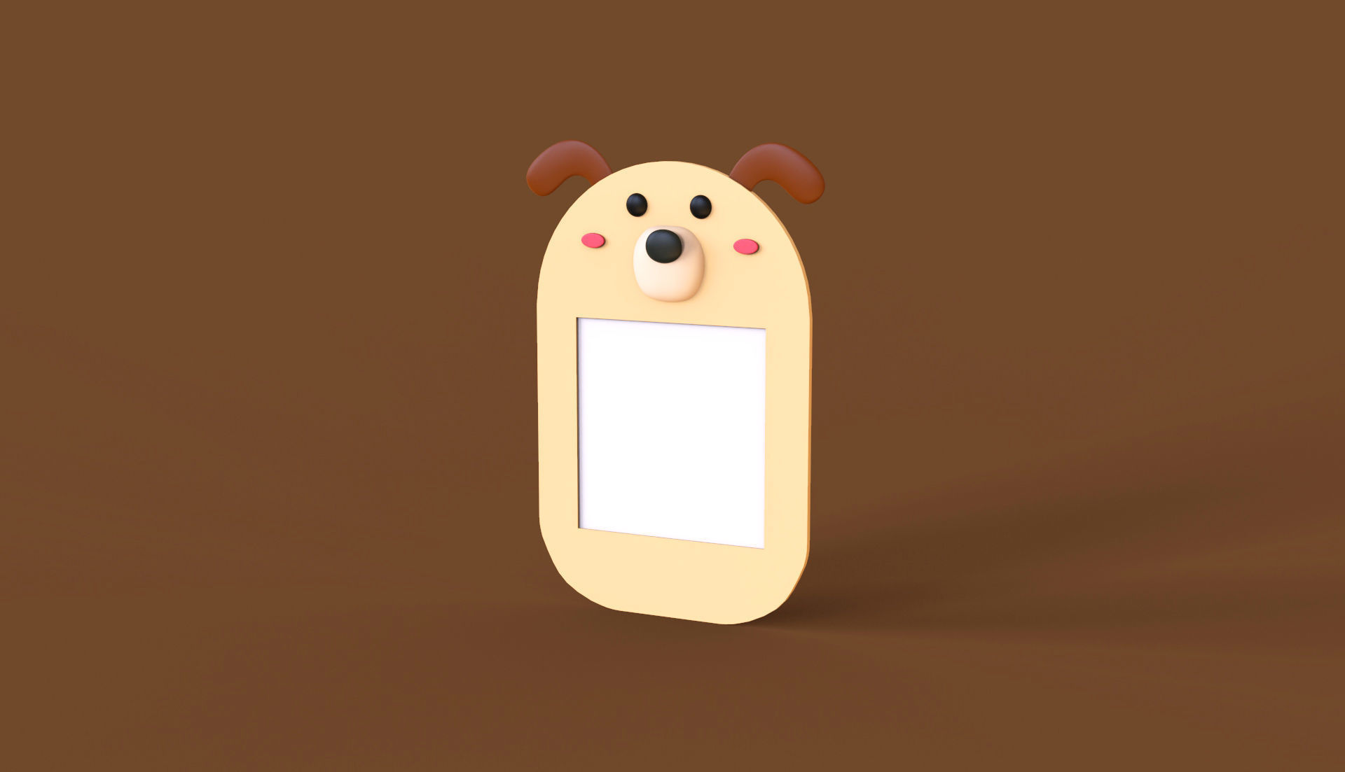 Cartoon Dog Frame Low-poly 3D model_4