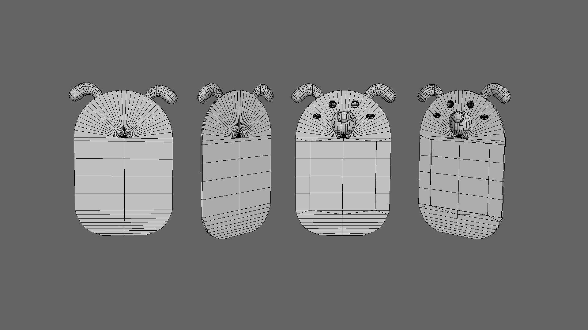 Cartoon Dog Frame Low-poly 3D model_5