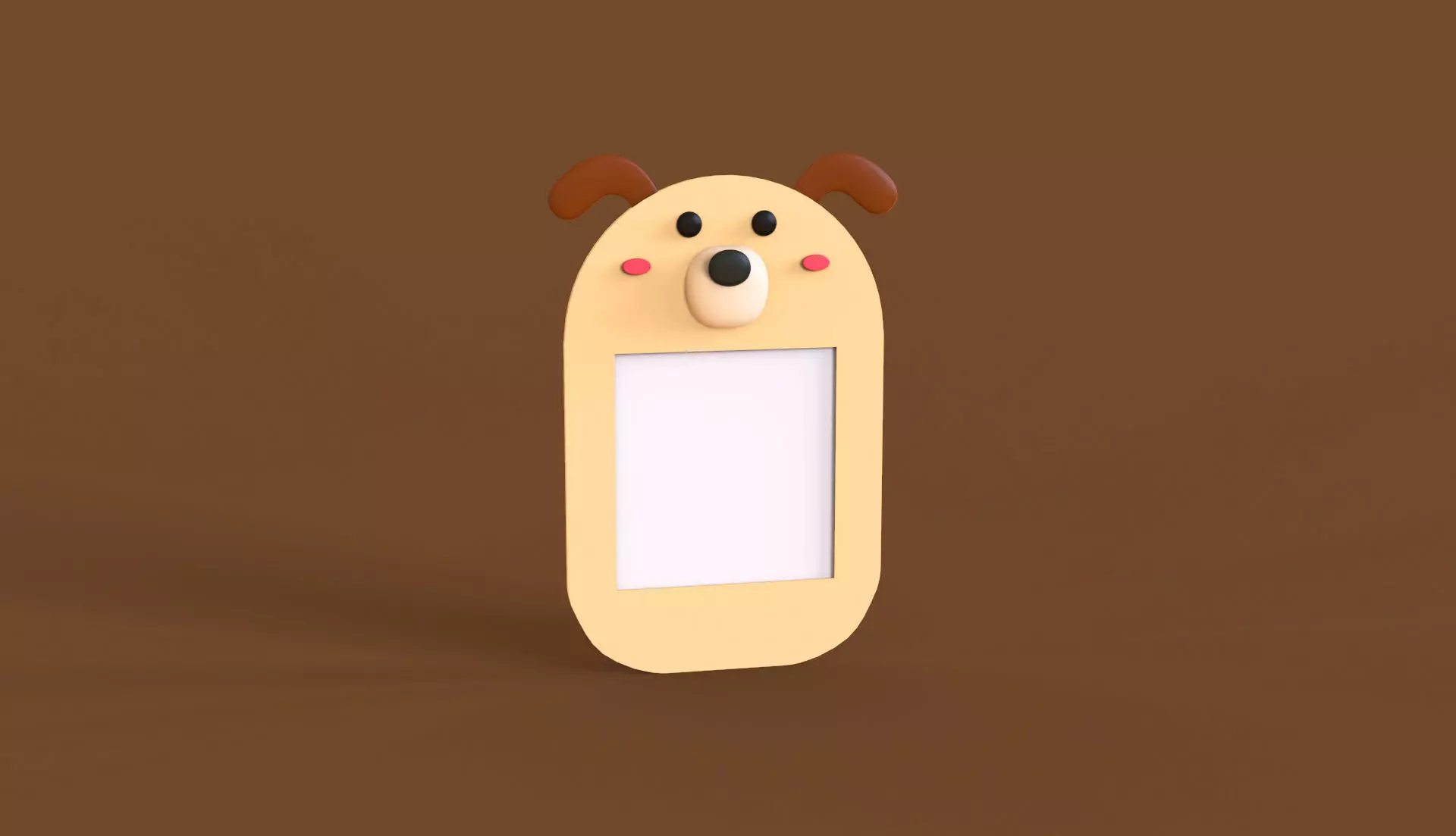 Cartoon Dog Frame Low-poly 3D model_0