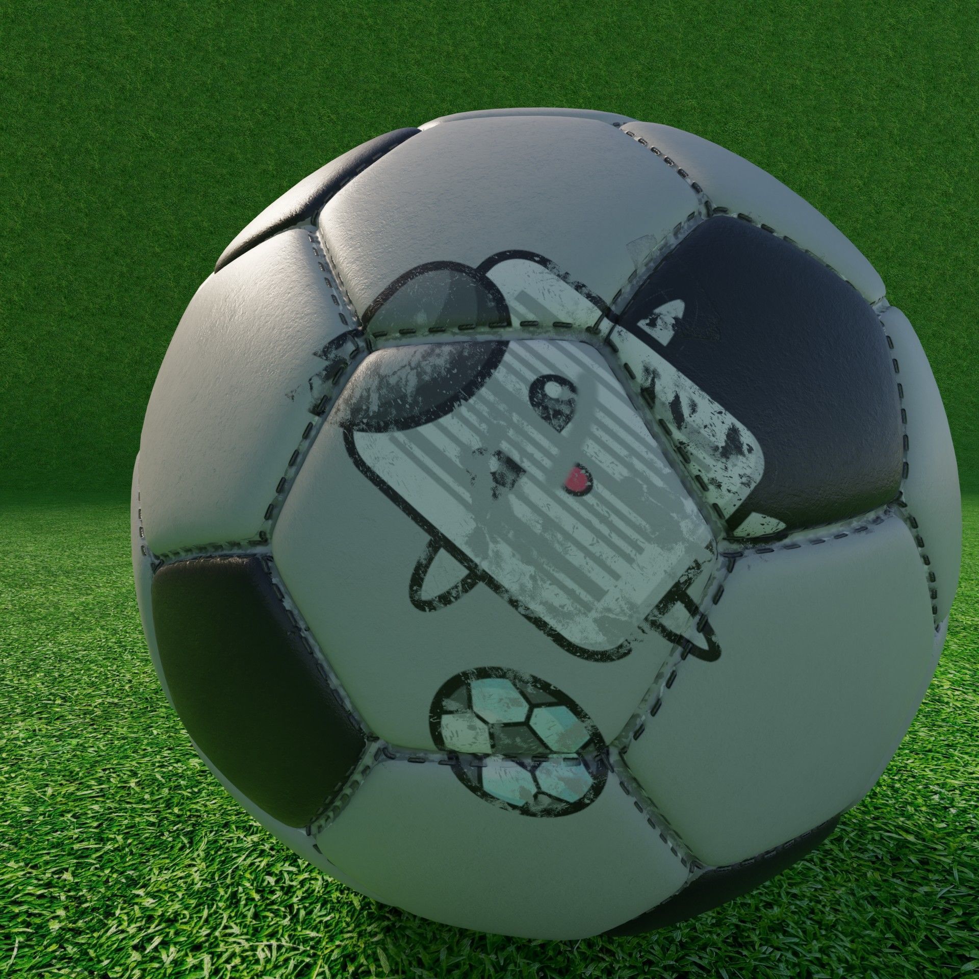Realistic High Poly Soccer Ball 3D Model with PBR Textures Free 3D model_6