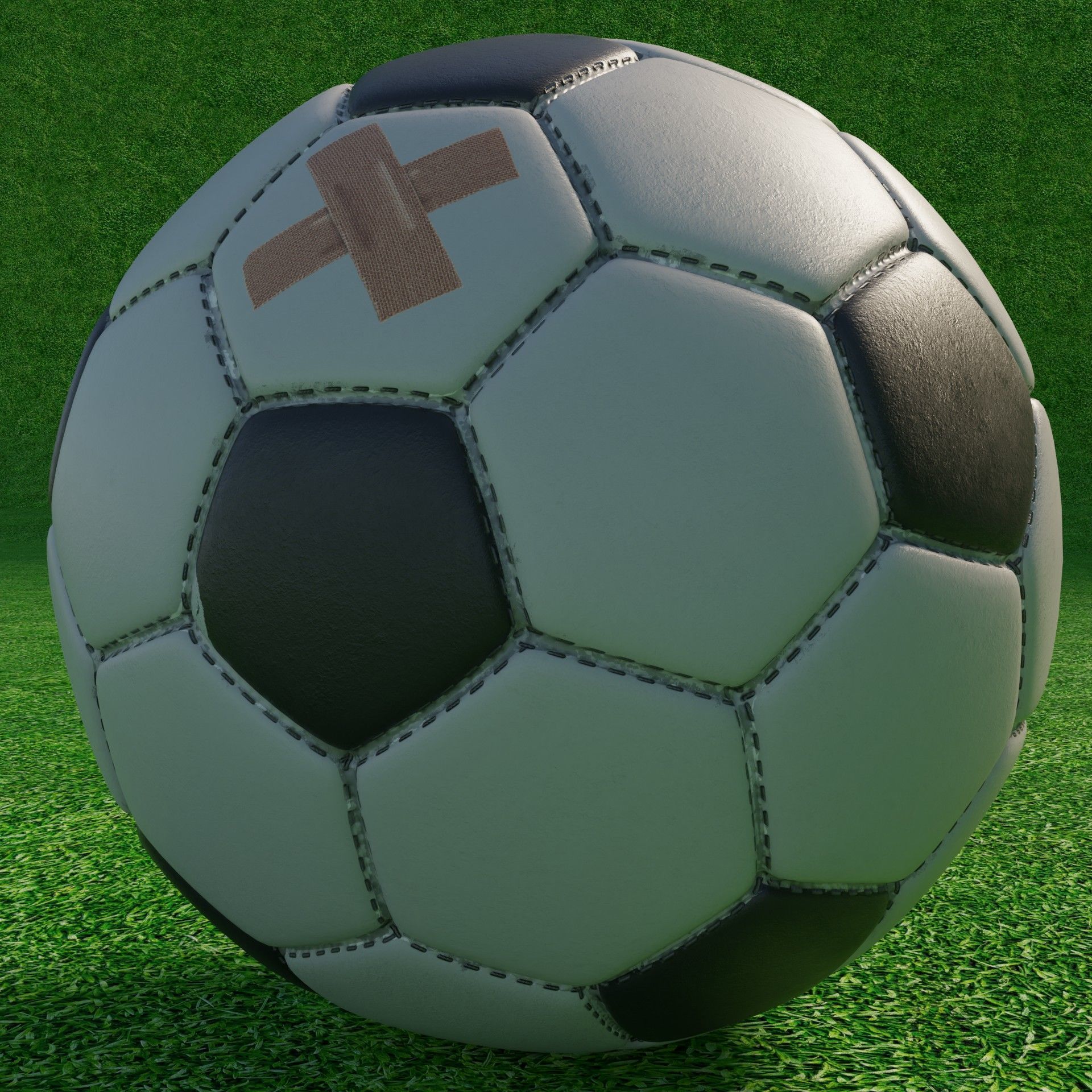 Realistic High Poly Soccer Ball 3D Model with PBR Textures Free 3D model_2