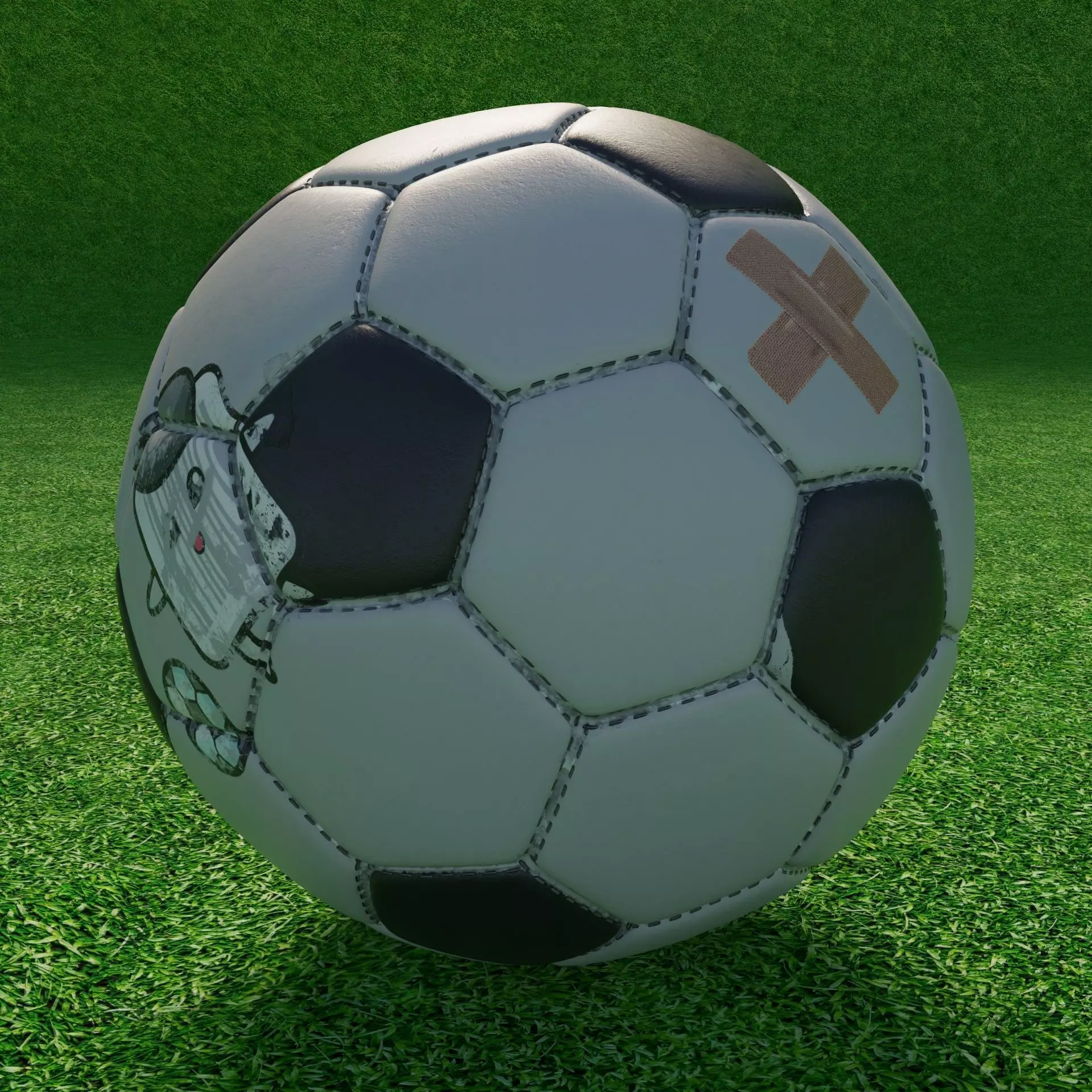 Realistic High Poly Soccer Ball 3D Model with PBR Textures Free 3D model_0