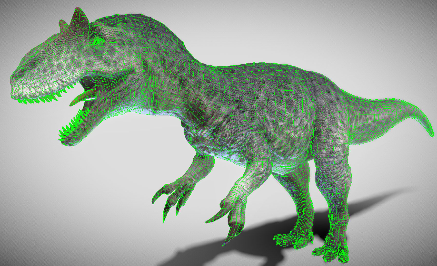 Allosaurus King of the Jurassic Low-poly 3D model_4