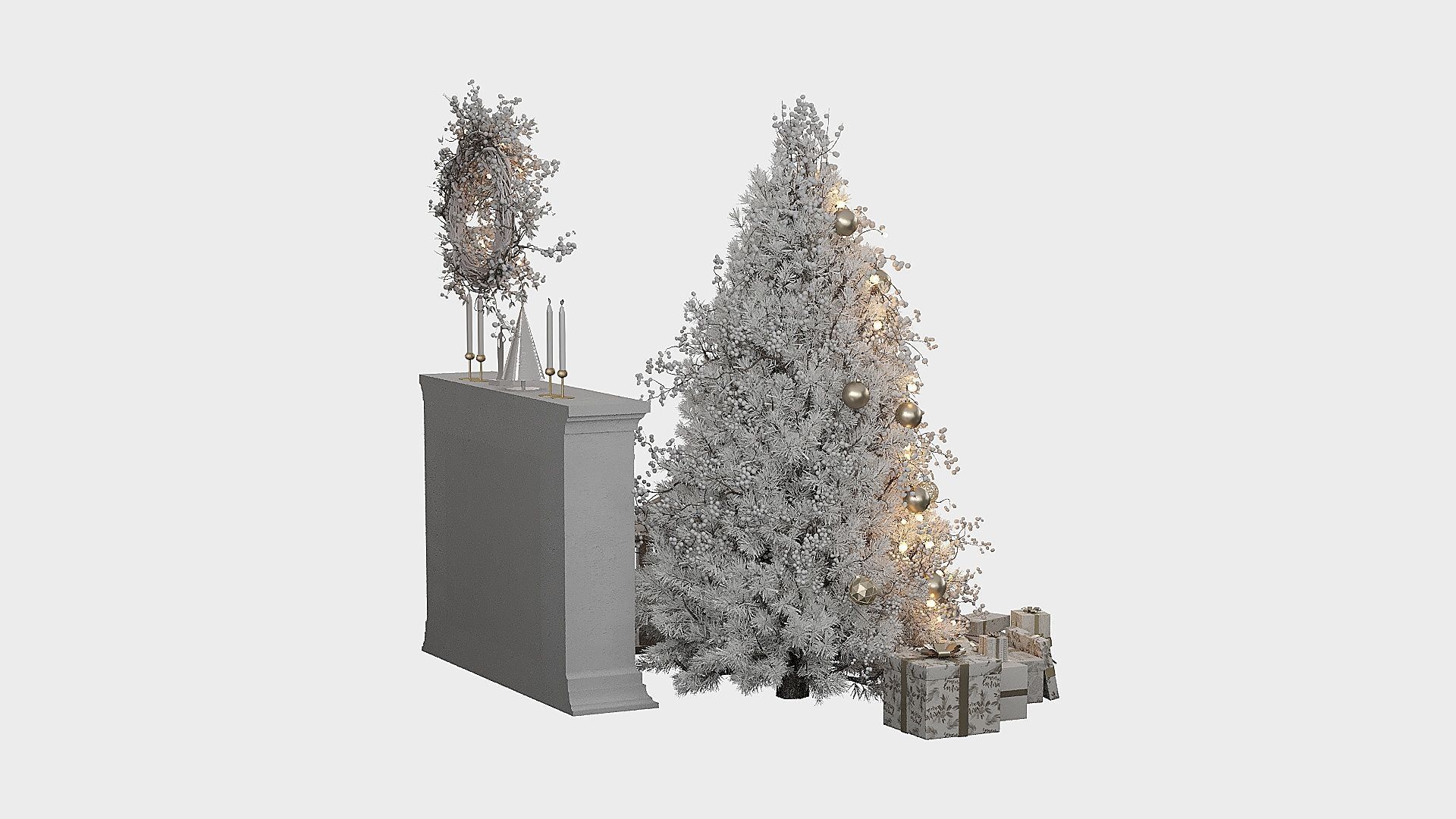 Christmas Decor 10 Low-poly 3D model_3