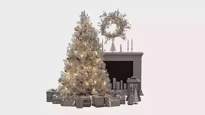 Christmas Decor 10 Low-poly 3D model