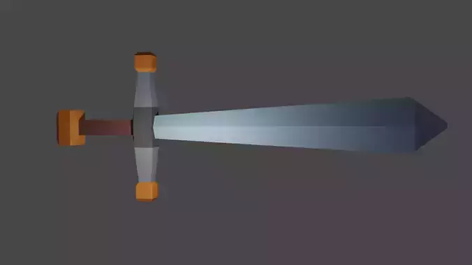 Low Polygon Sword 3D Model