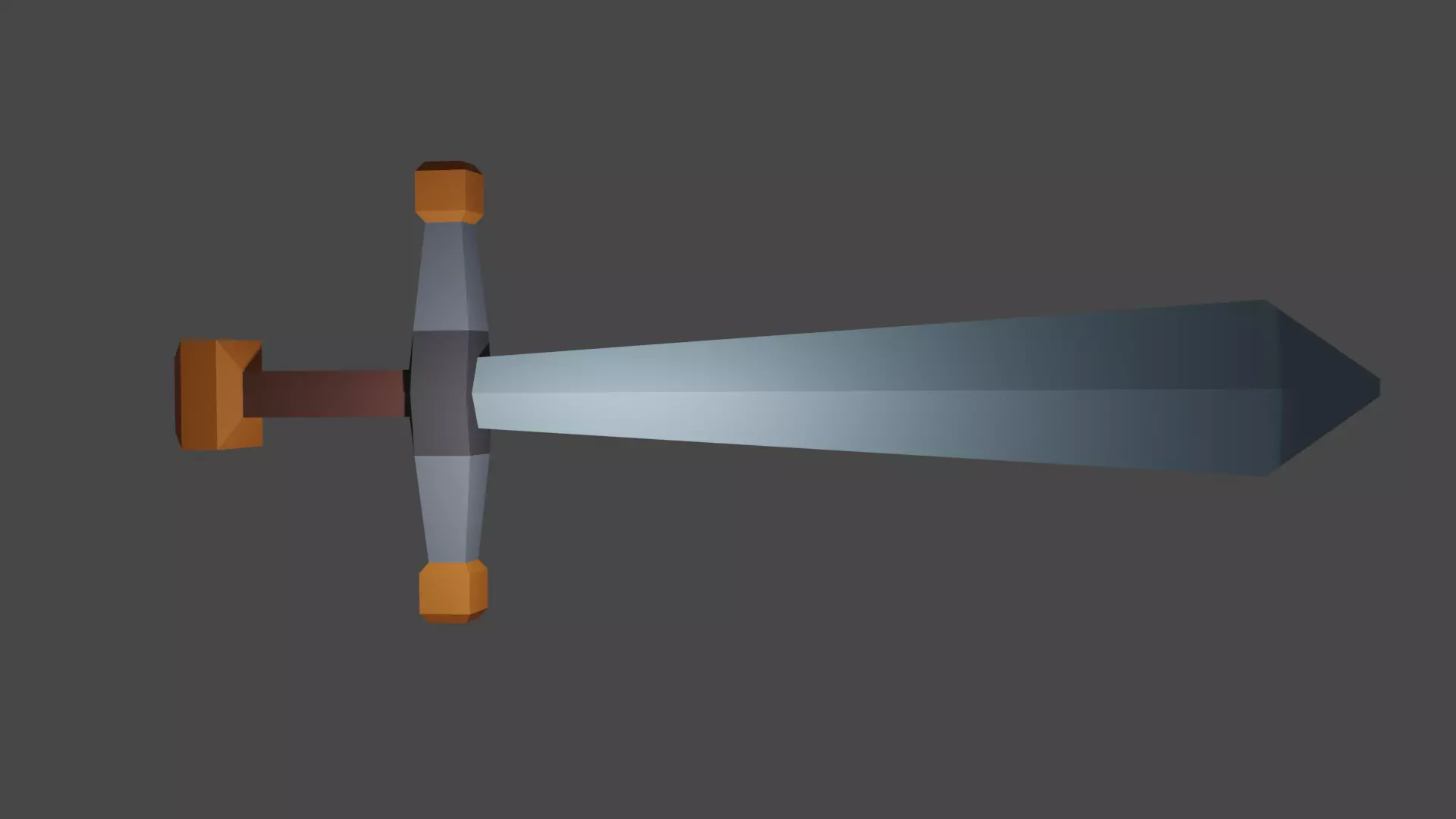 Low Polygon Sword 3D Model Free low-poly 3D model