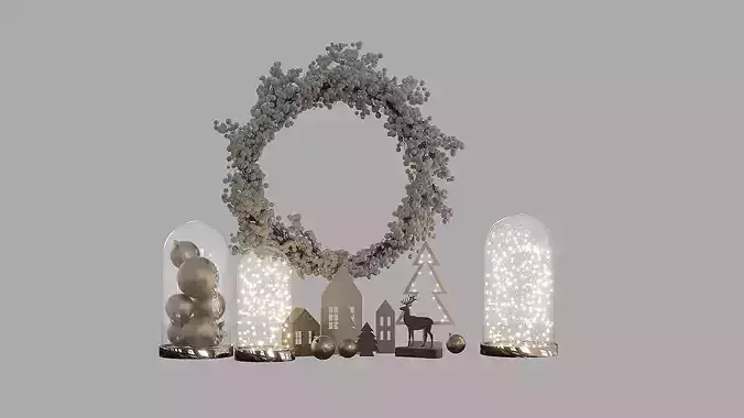 Christmas Decoration Set 31 Low-poly 3D model