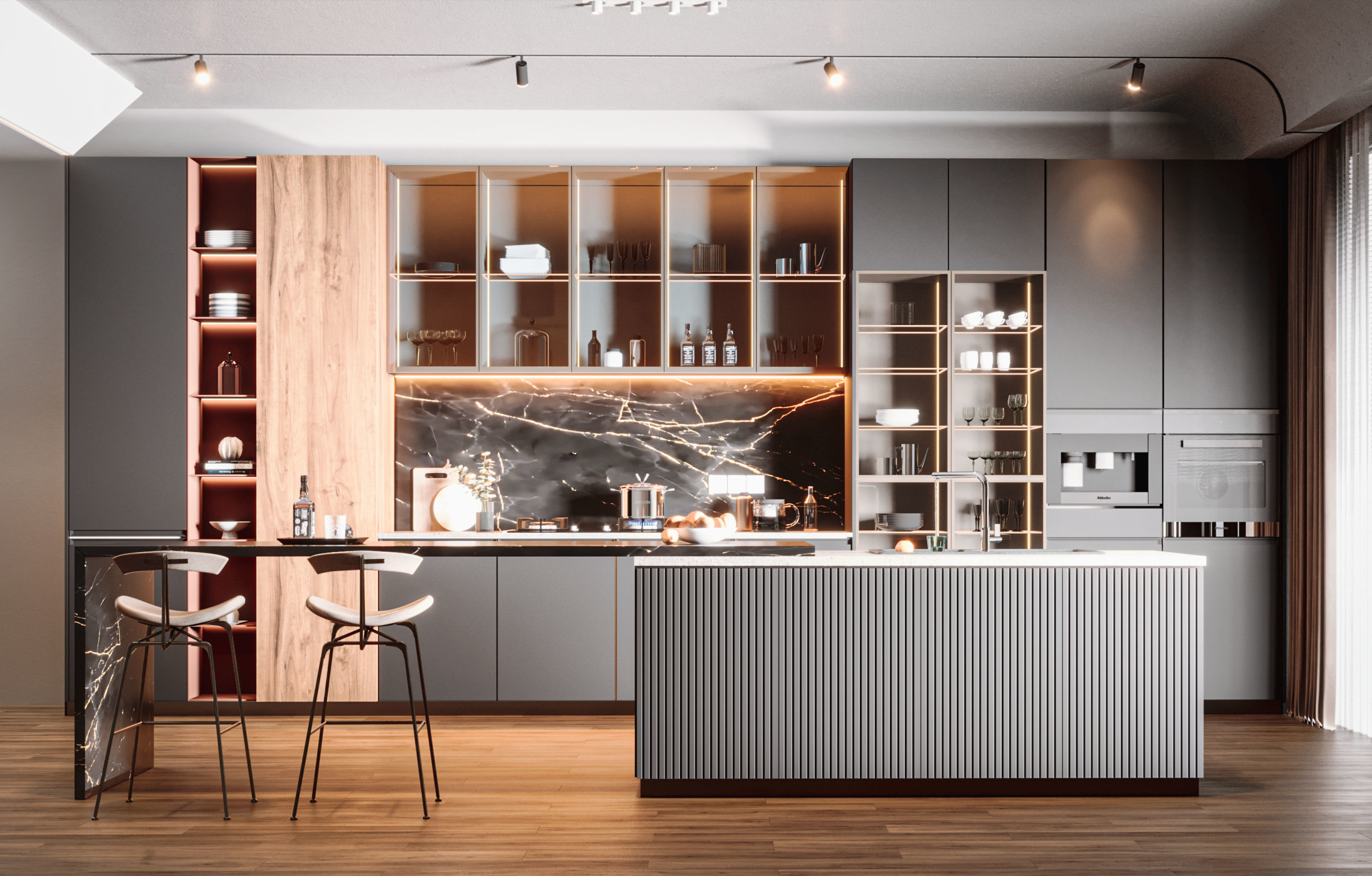 Modern Kitchen 3D model_1