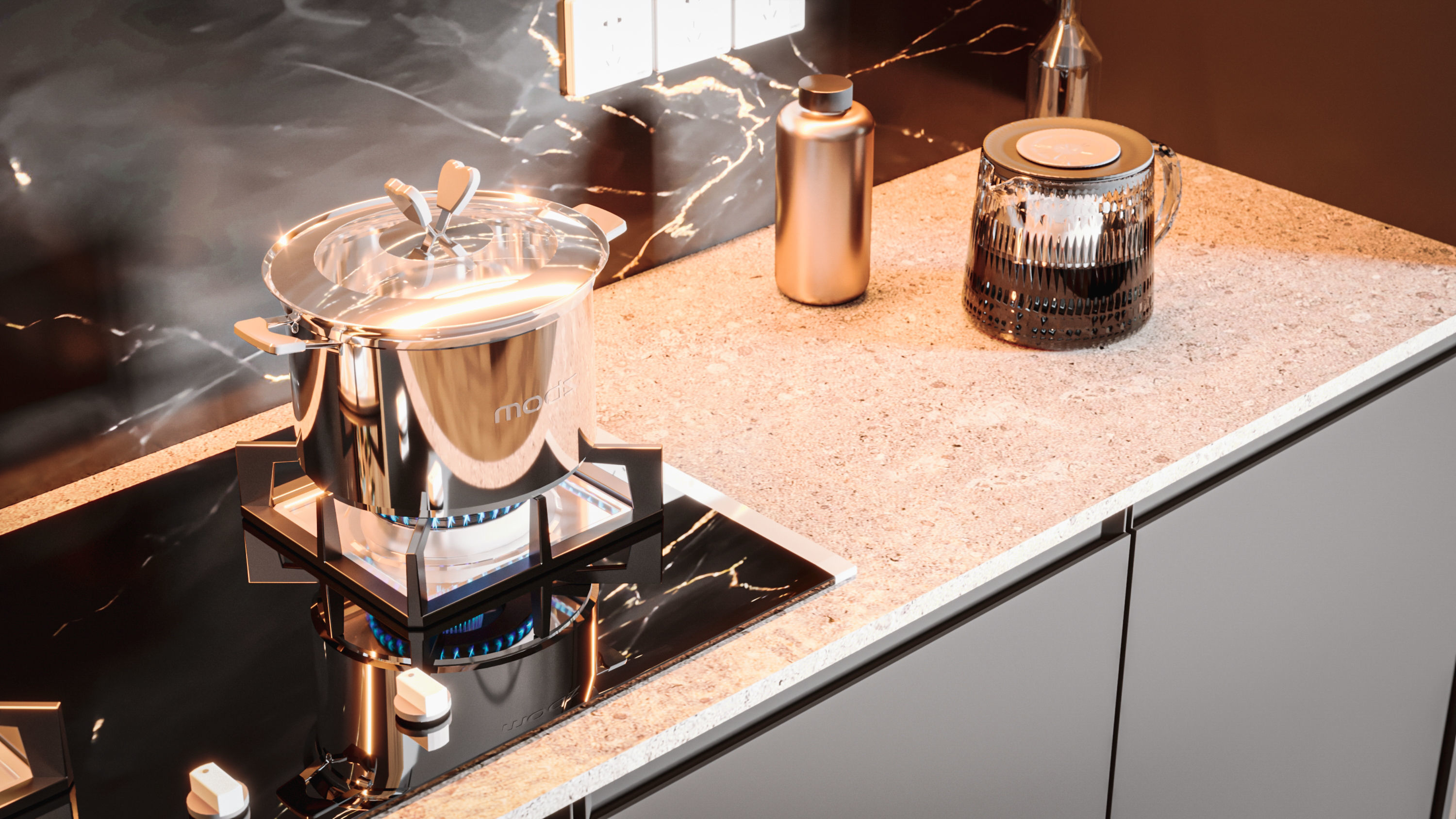 Modern Kitchen 3D model_4