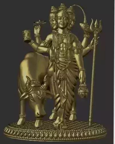 Lord Dattatreya with Cow