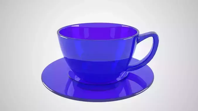 Glass Coffee Cup Purpal Color