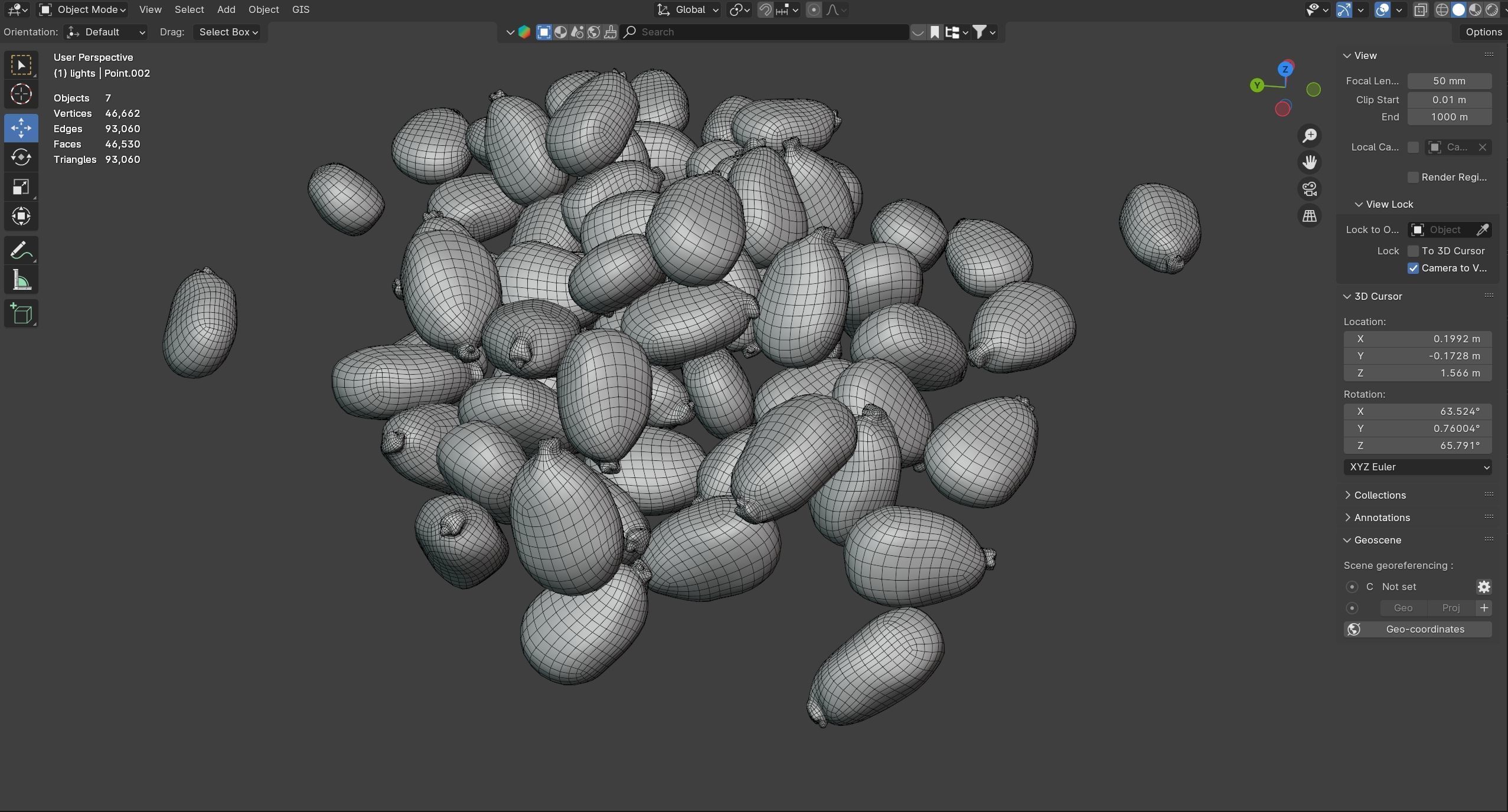 Caster seed pile   Low-poly 3D model_7
