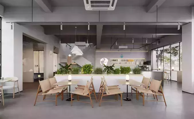 coffee shop  interior      