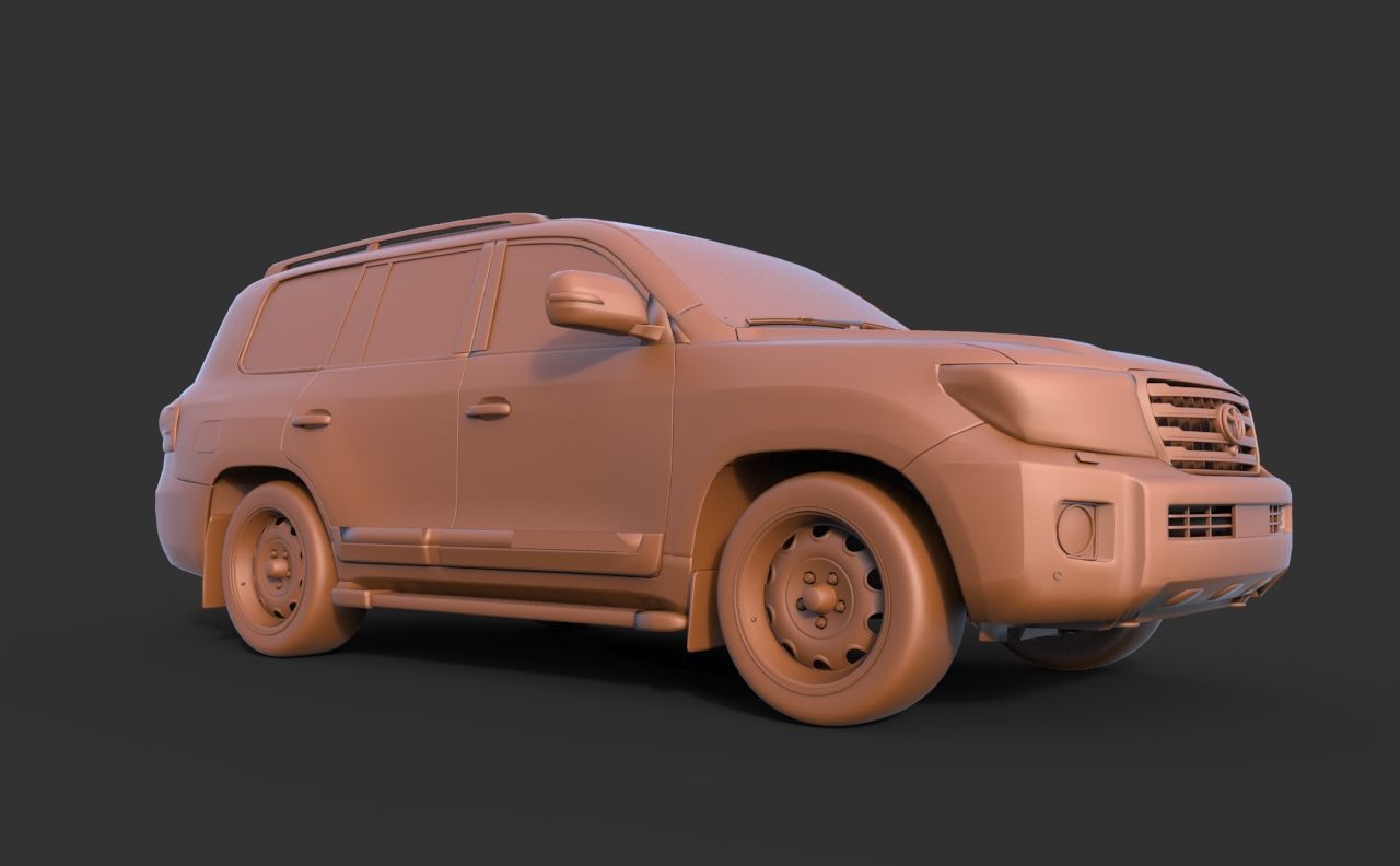 Toyota Land Cruiser 200 3D print model_2