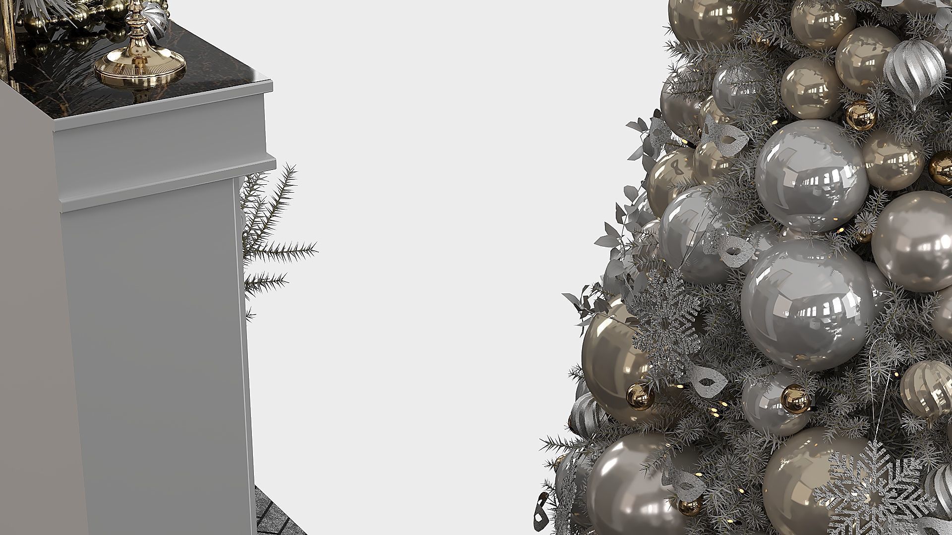 Christmas Decorative set sk Low-poly 3D model_5