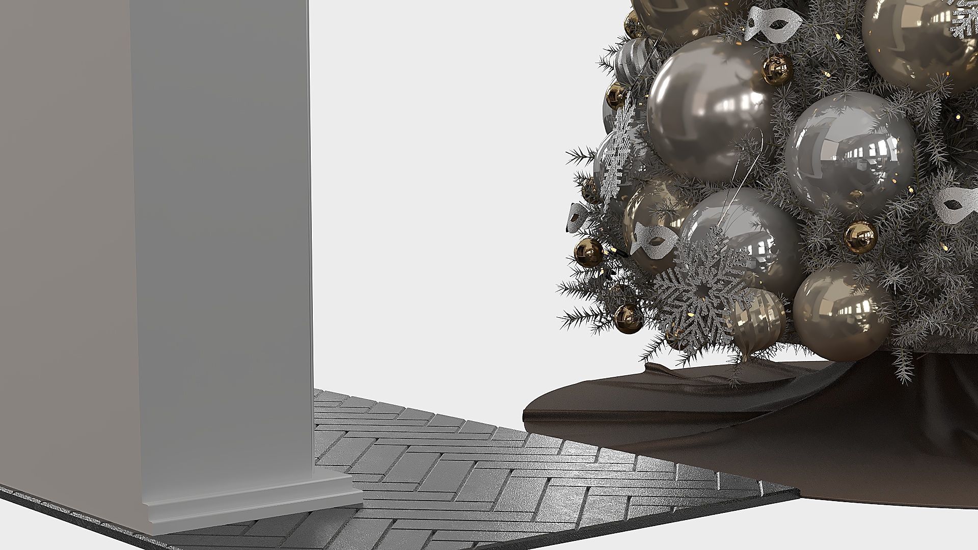 Christmas Decorative set sk Low-poly 3D model_6