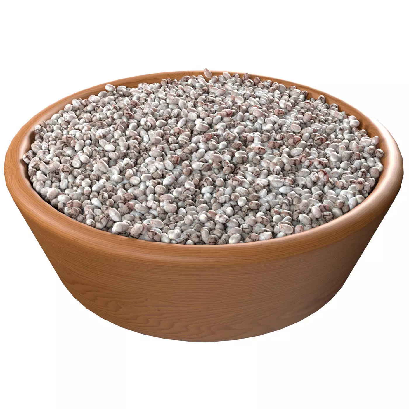 Chia Seeds Bowl Low-poly 3D model