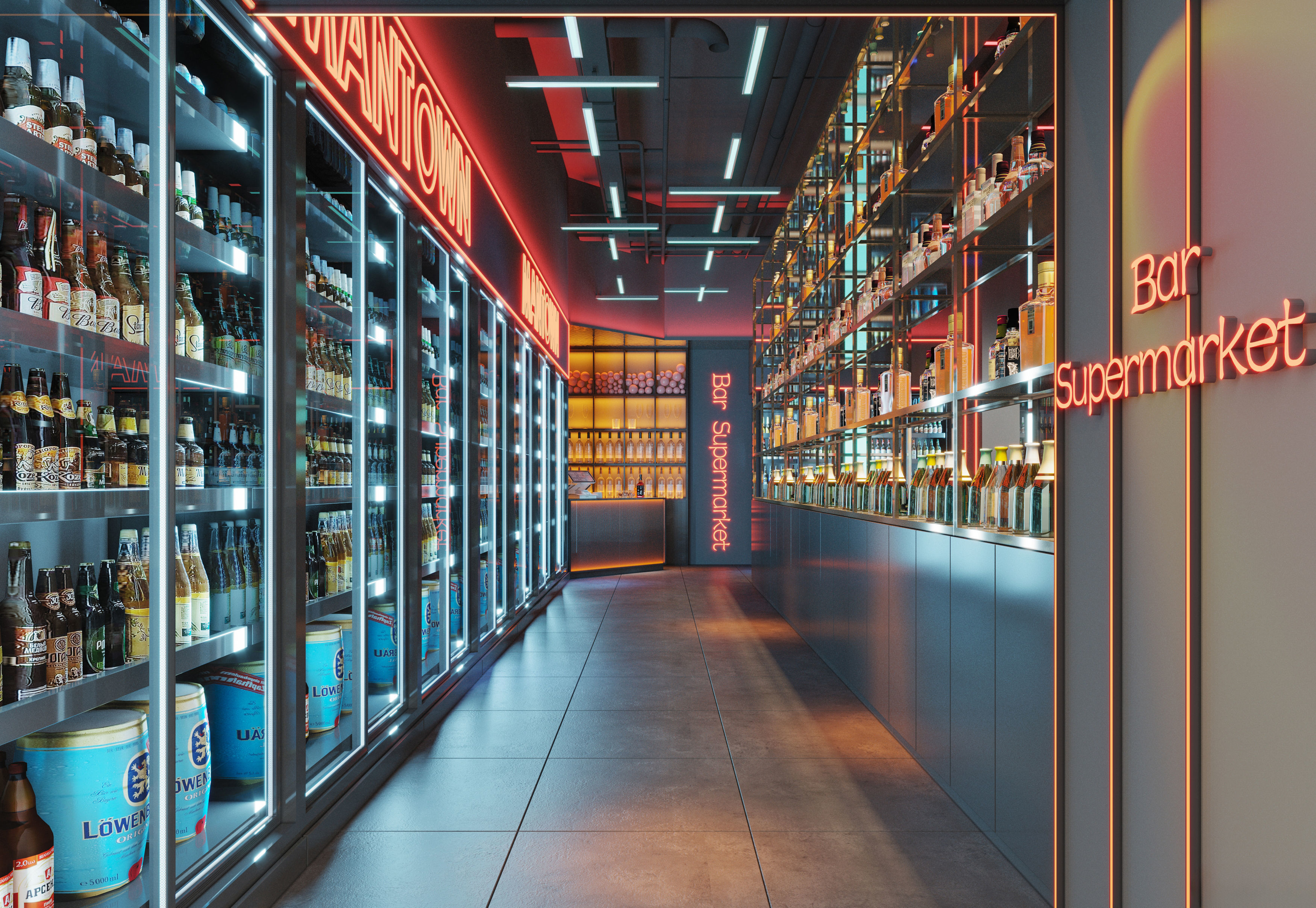  modern bar interior 3D model_2