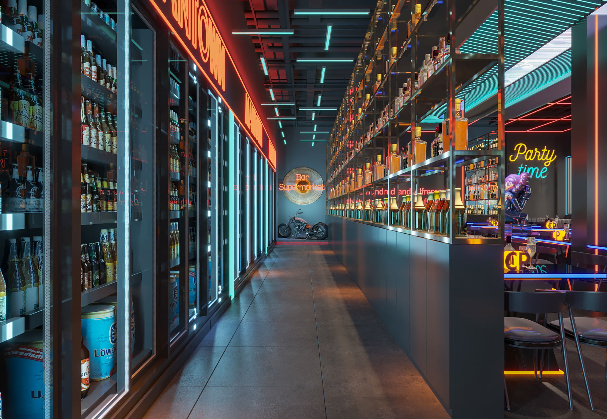  modern bar interior 3D model_1