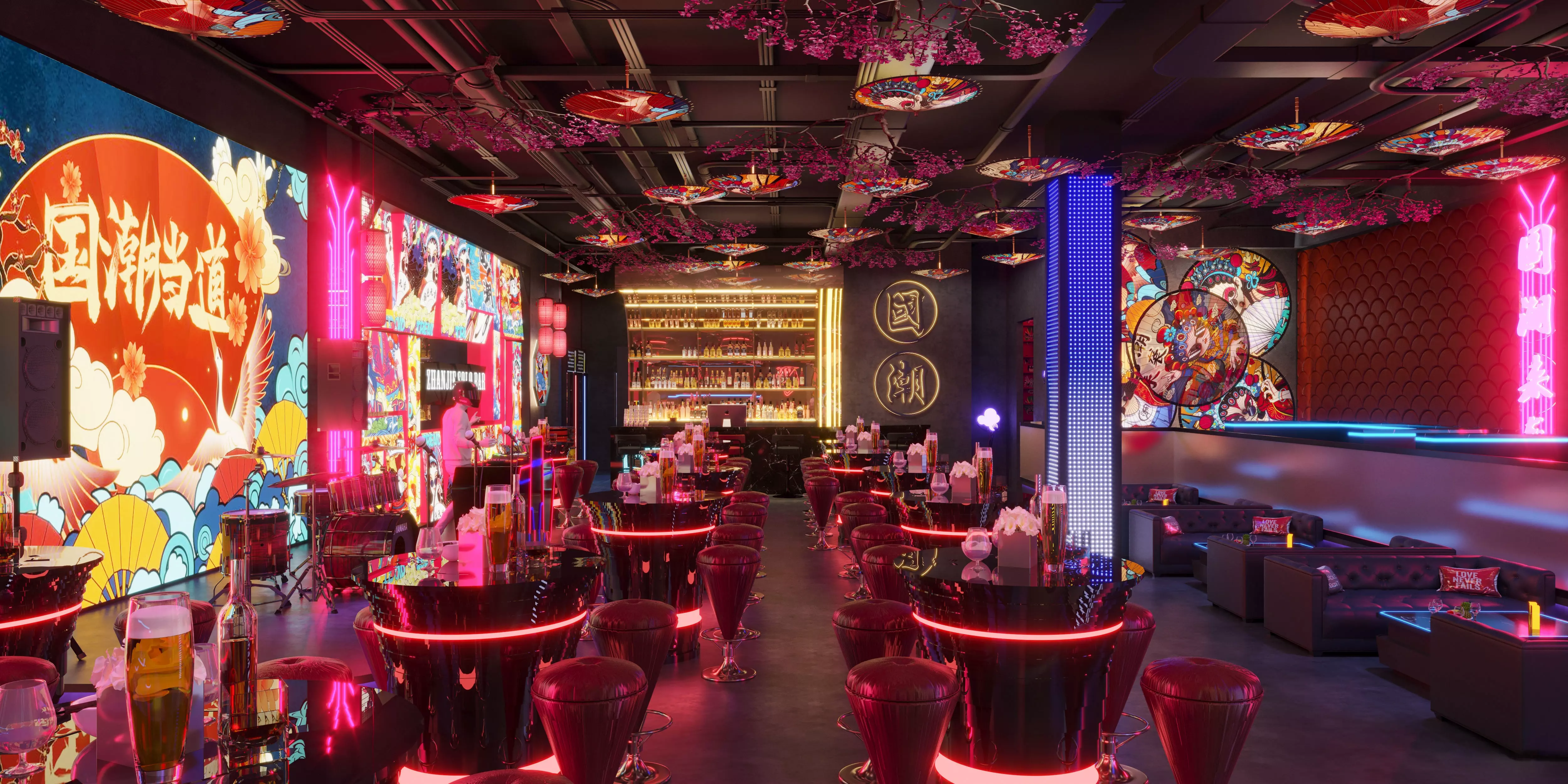 night club interior 3D model