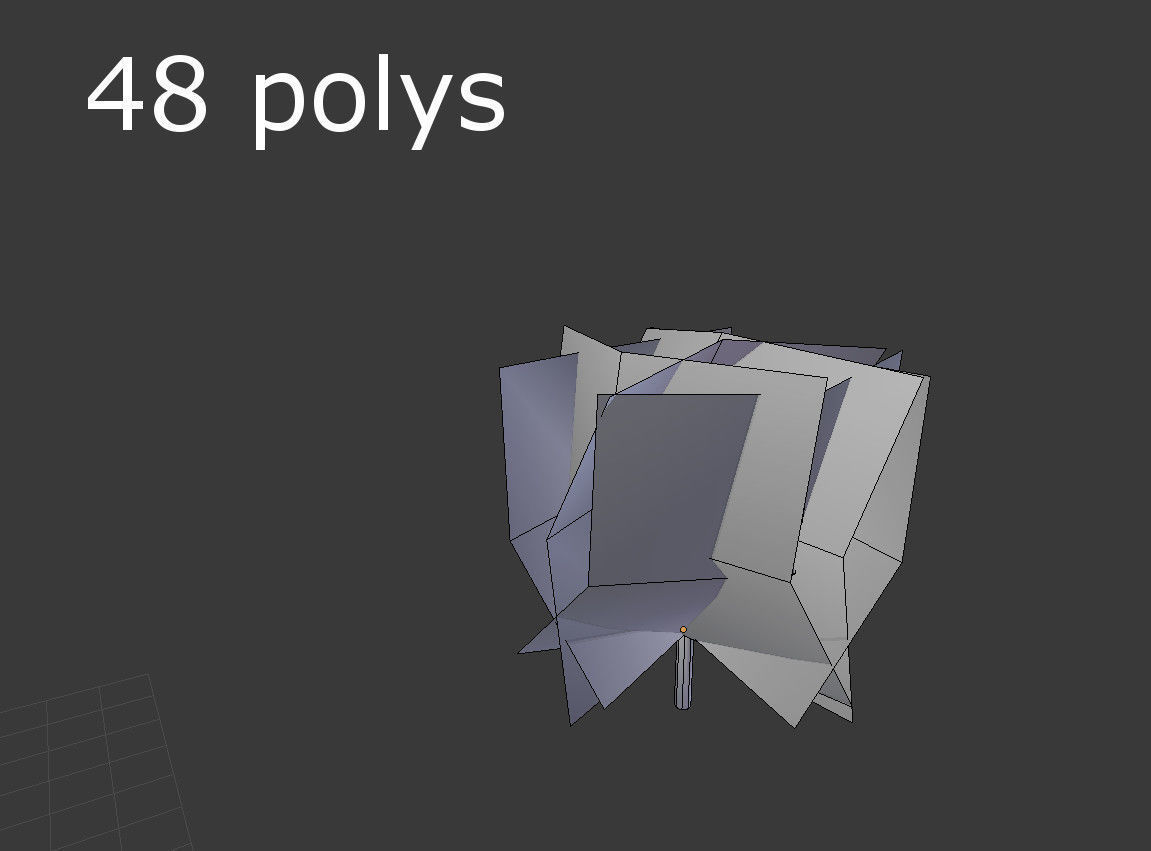 Tree cypress Low-poly 3D model_2