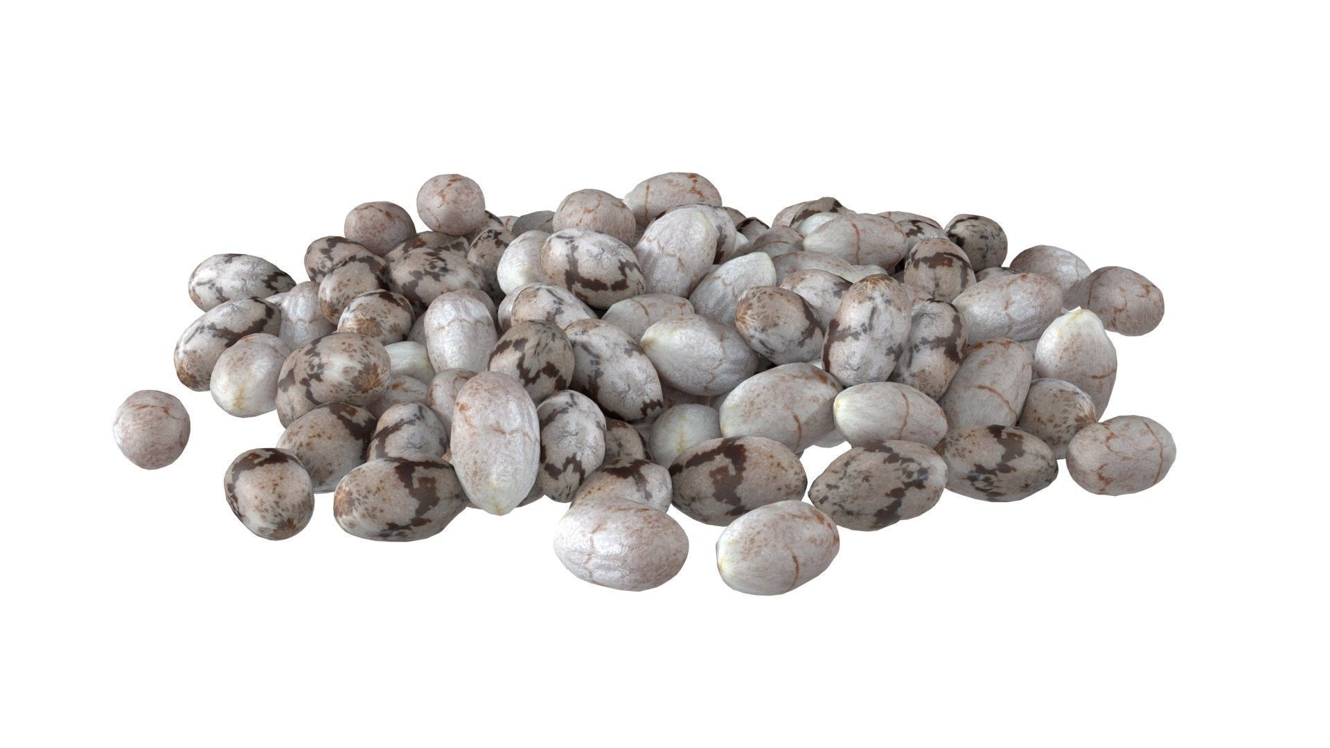 Chia seeds pile Low-poly 3D model_5