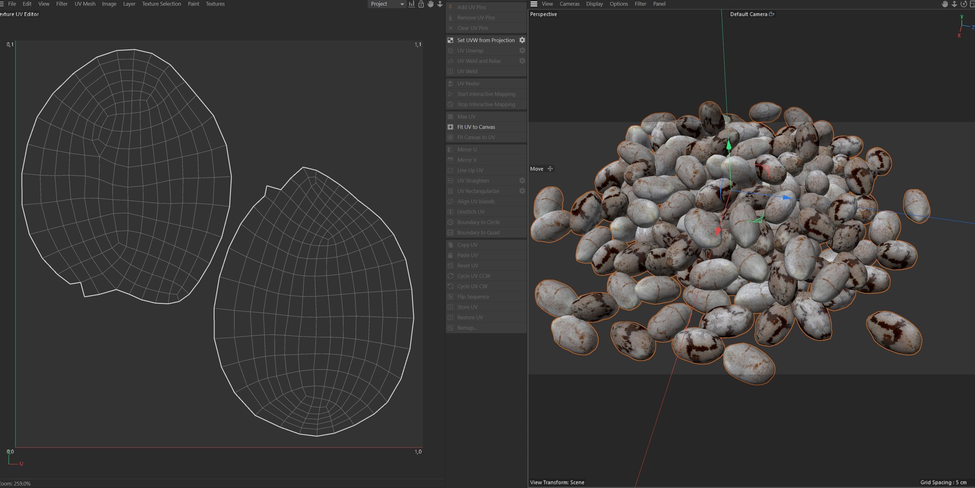 Chia seeds pile Low-poly 3D model_6