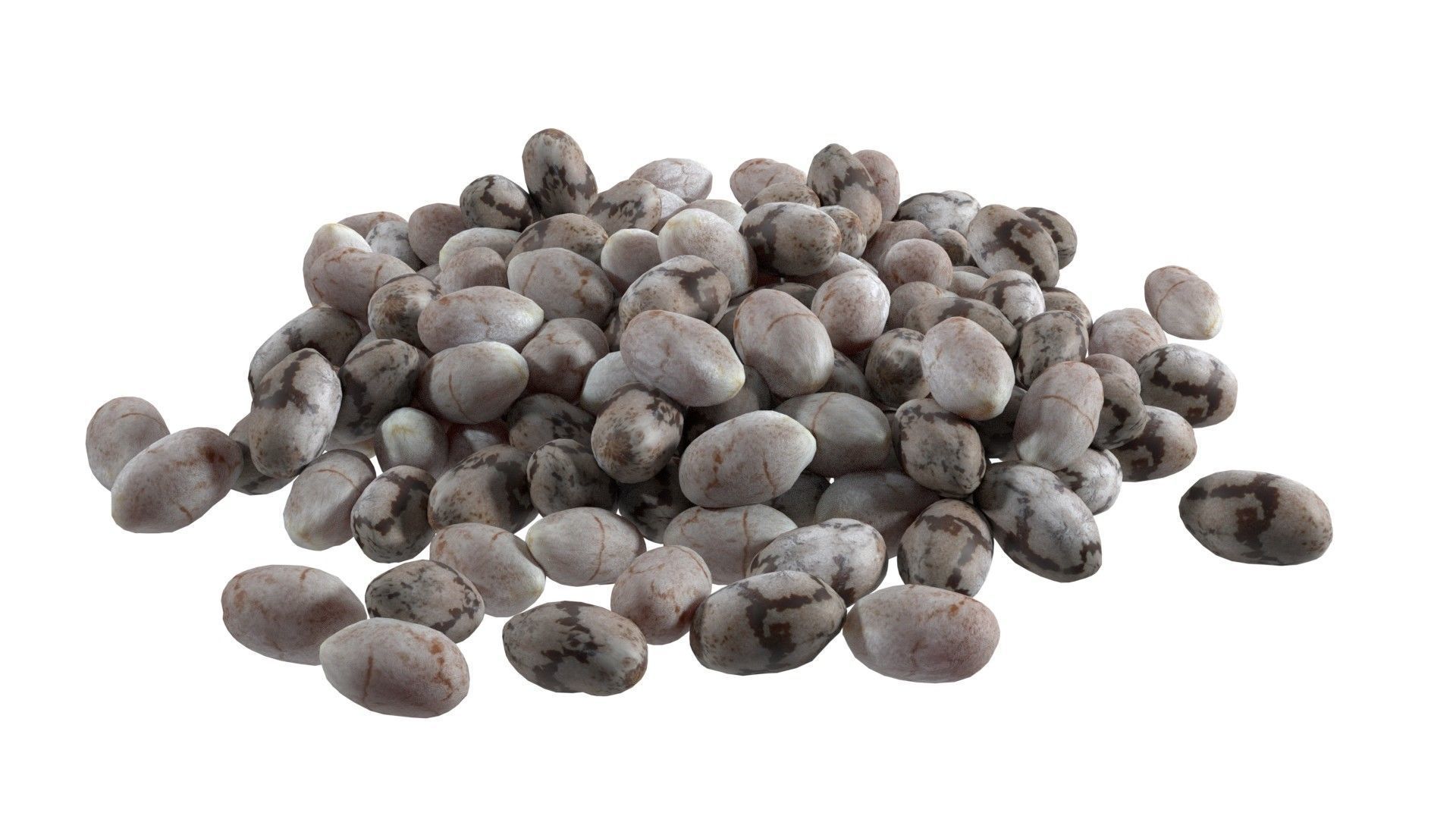 Chia seeds pile Low-poly 3D model_2