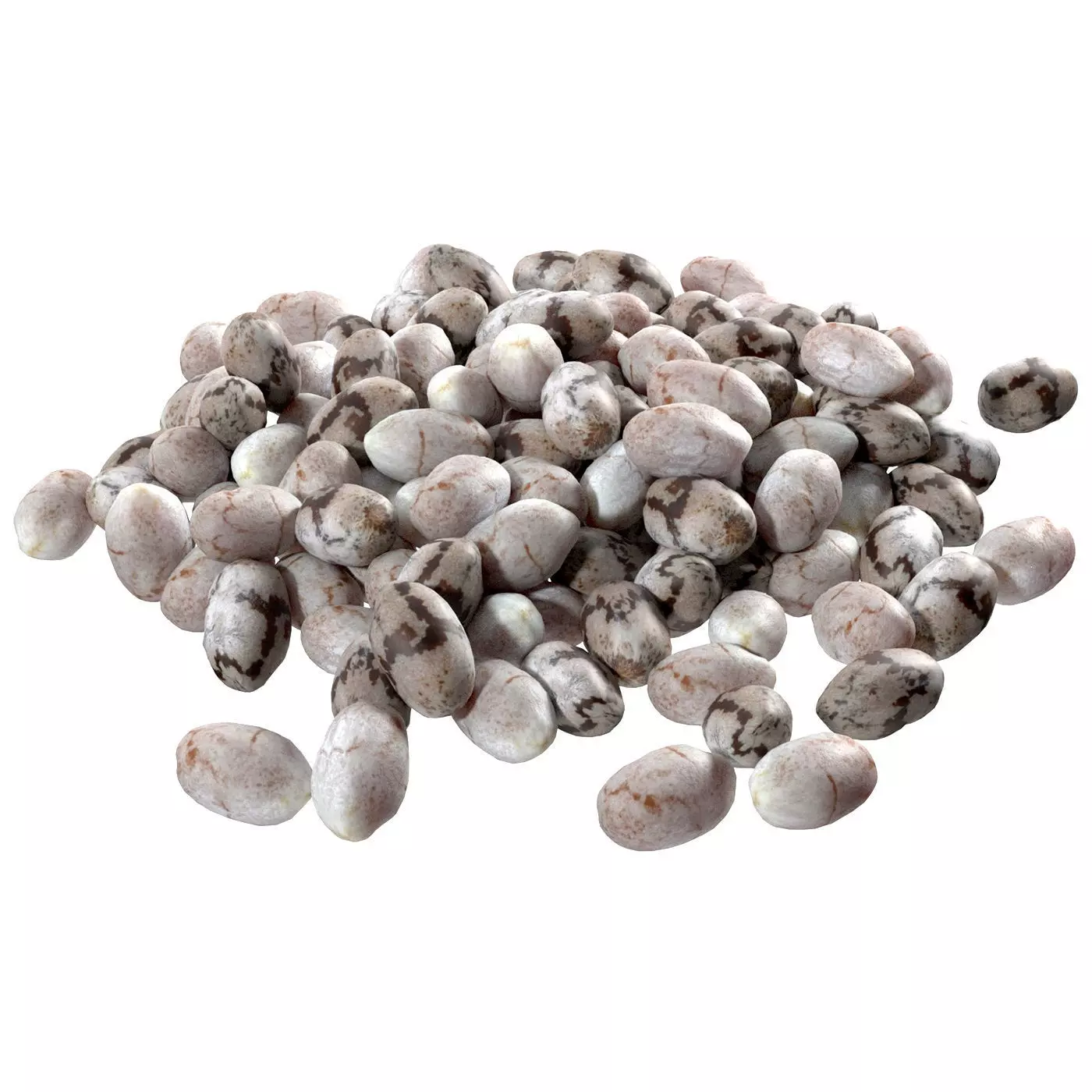 Chia seeds pile Low-poly 3D model_0