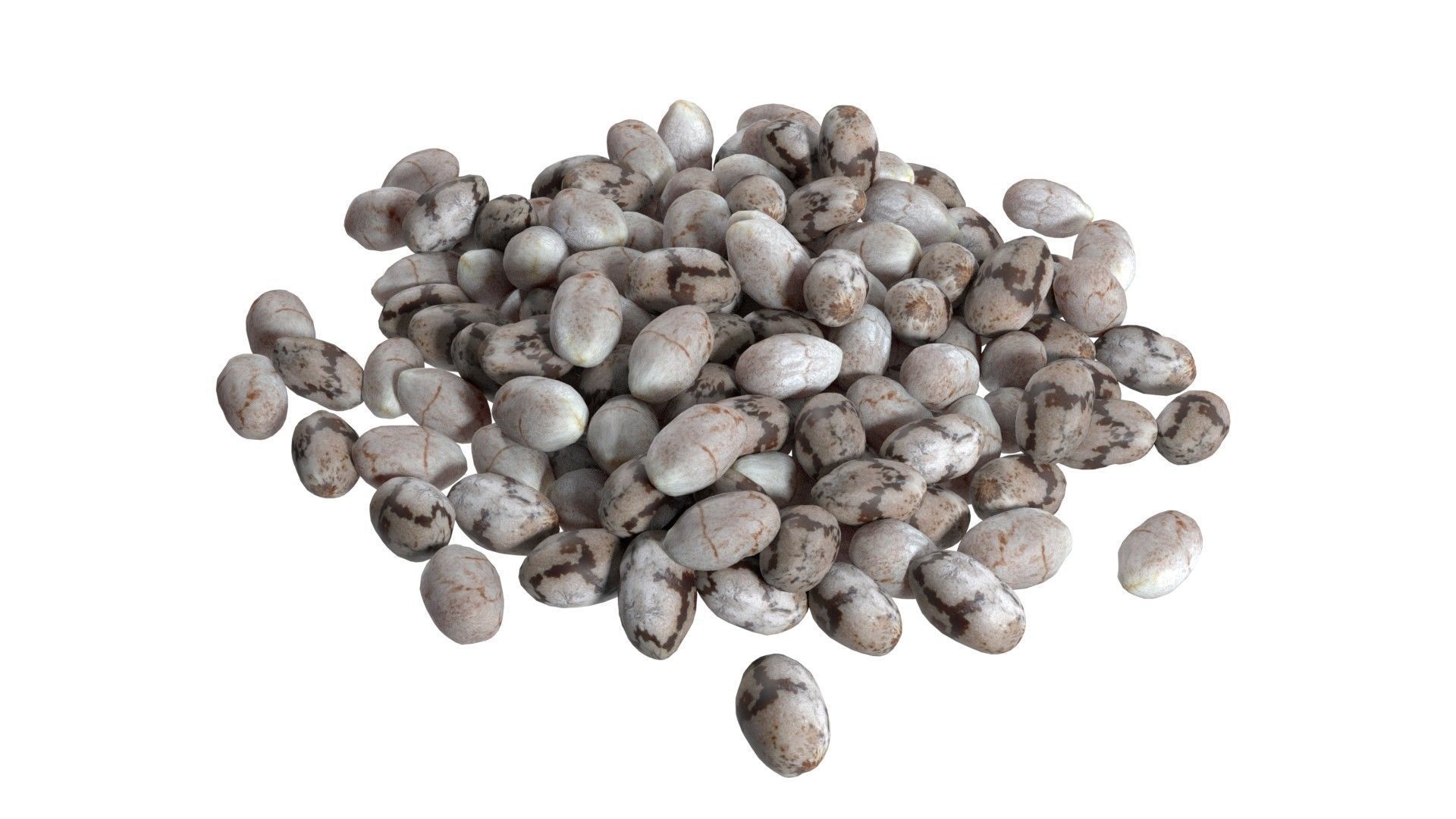 Chia seeds pile Low-poly 3D model_3