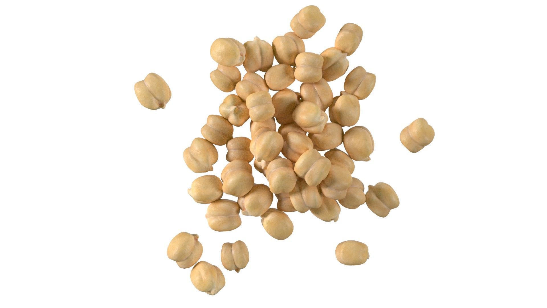 Chickpea pile  Low-poly 3D model_5