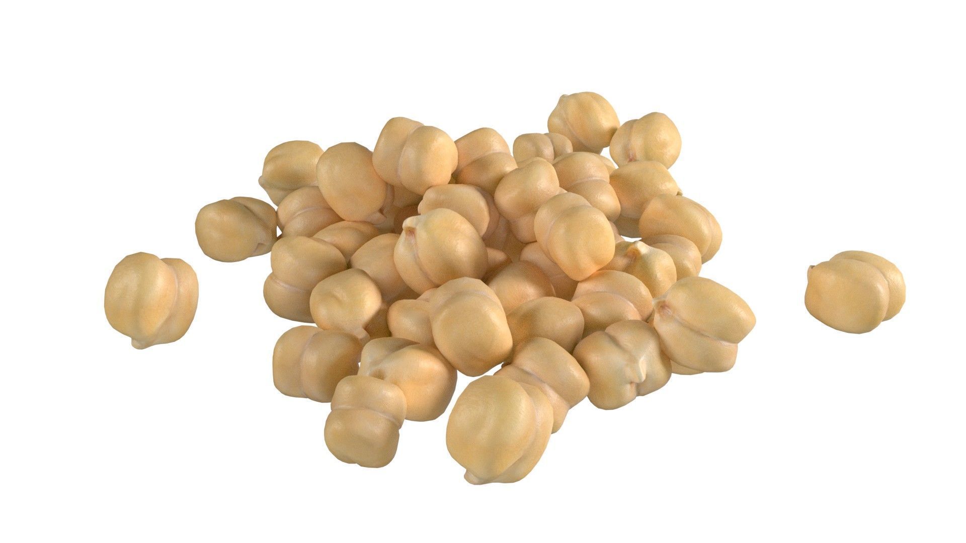Chickpea pile  Low-poly 3D model_2