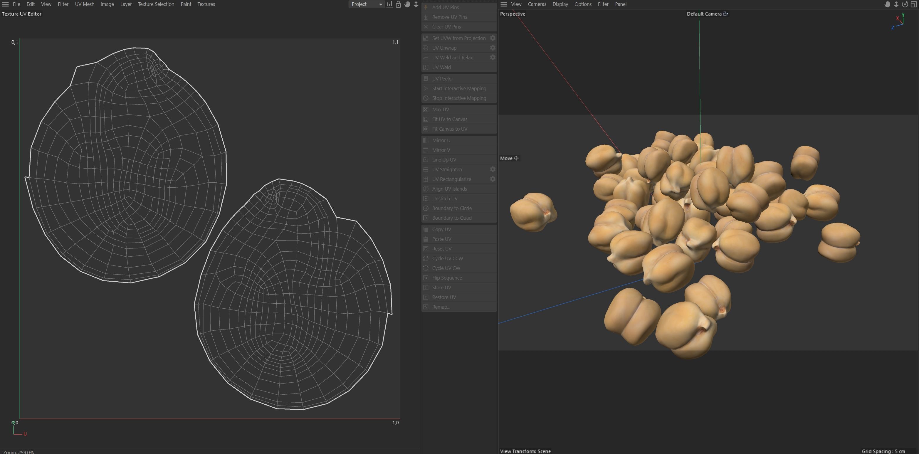 Chickpea pile  Low-poly 3D model_6