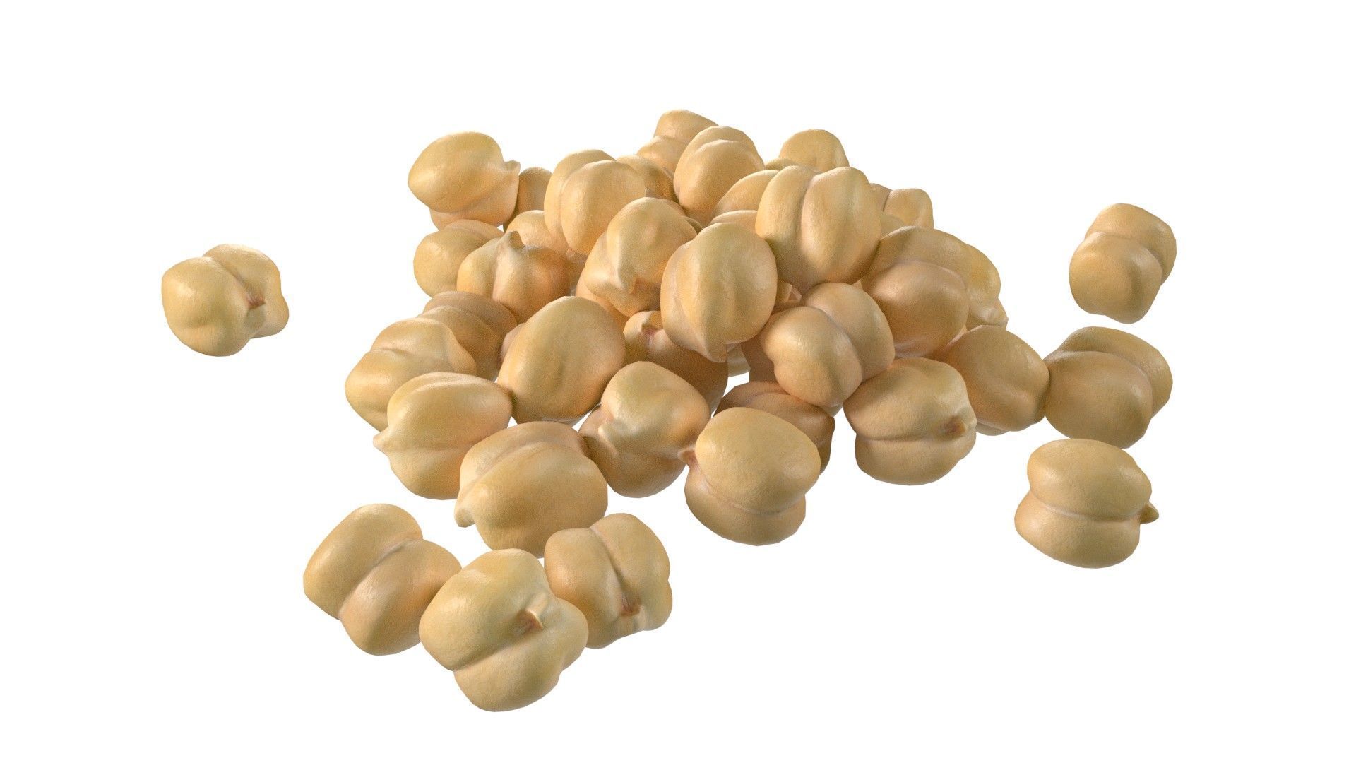Chickpea pile  Low-poly 3D model_4