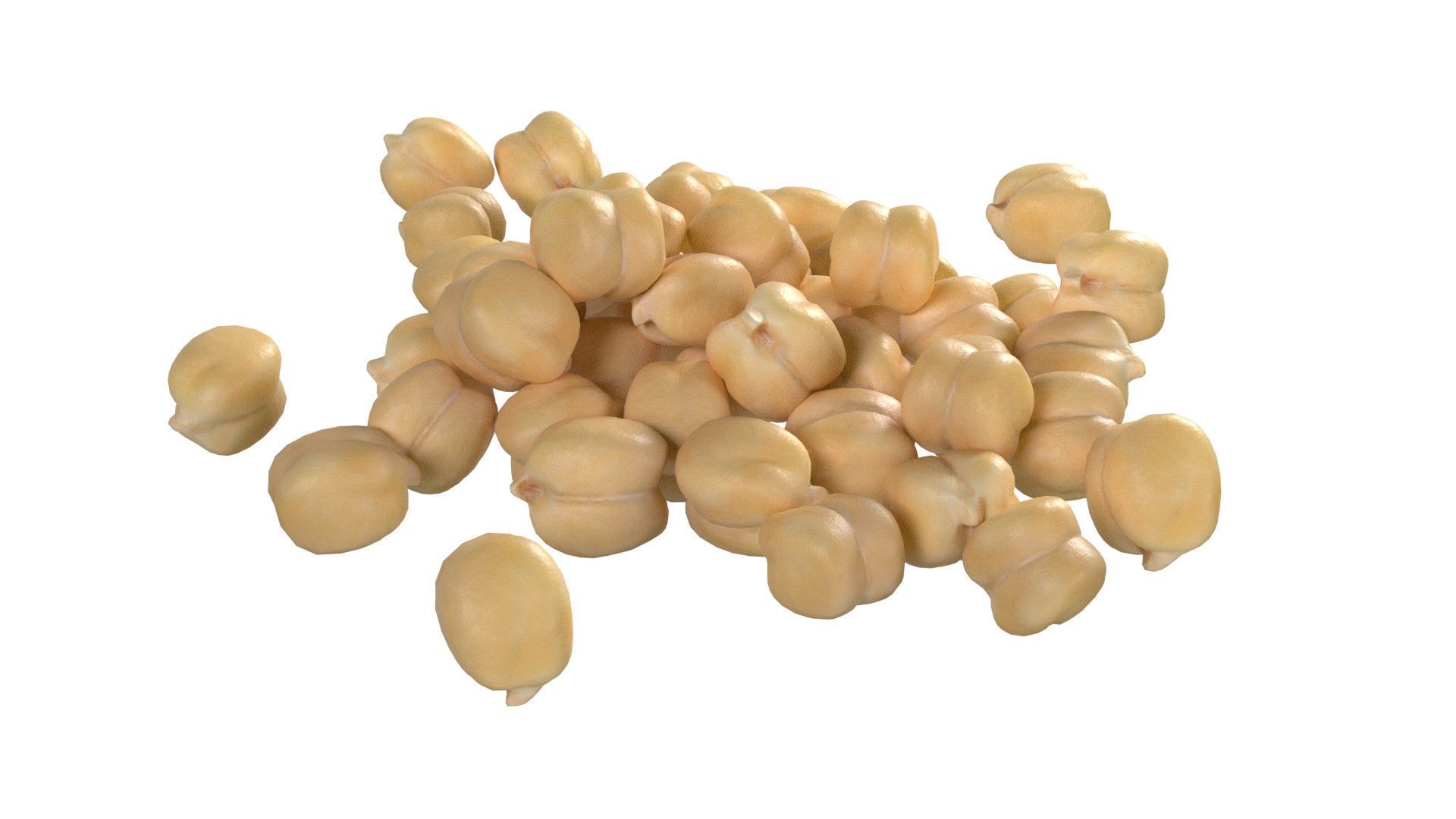 Chickpea pile  Low-poly 3D model_1