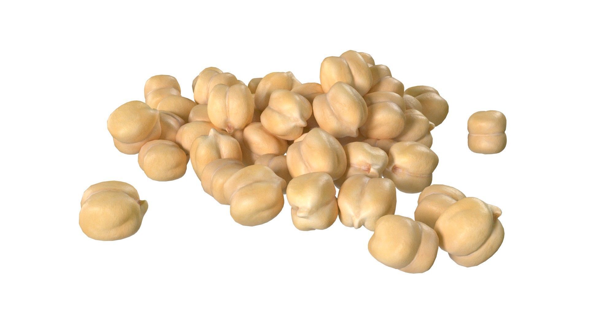 Chickpea pile  Low-poly 3D model_3