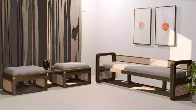 3D MODEL LIVING ROOM