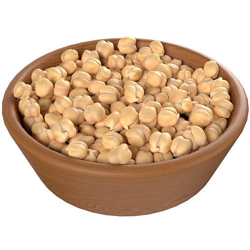 Chickpeas  Bowl Low-poly 3D model