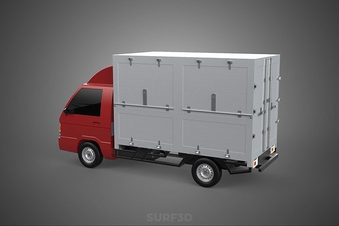 CARGO BOX TRUCK PICKUP FREIGHT CUBE VAN CAR COURIER PARCEL CARRY 3D model
