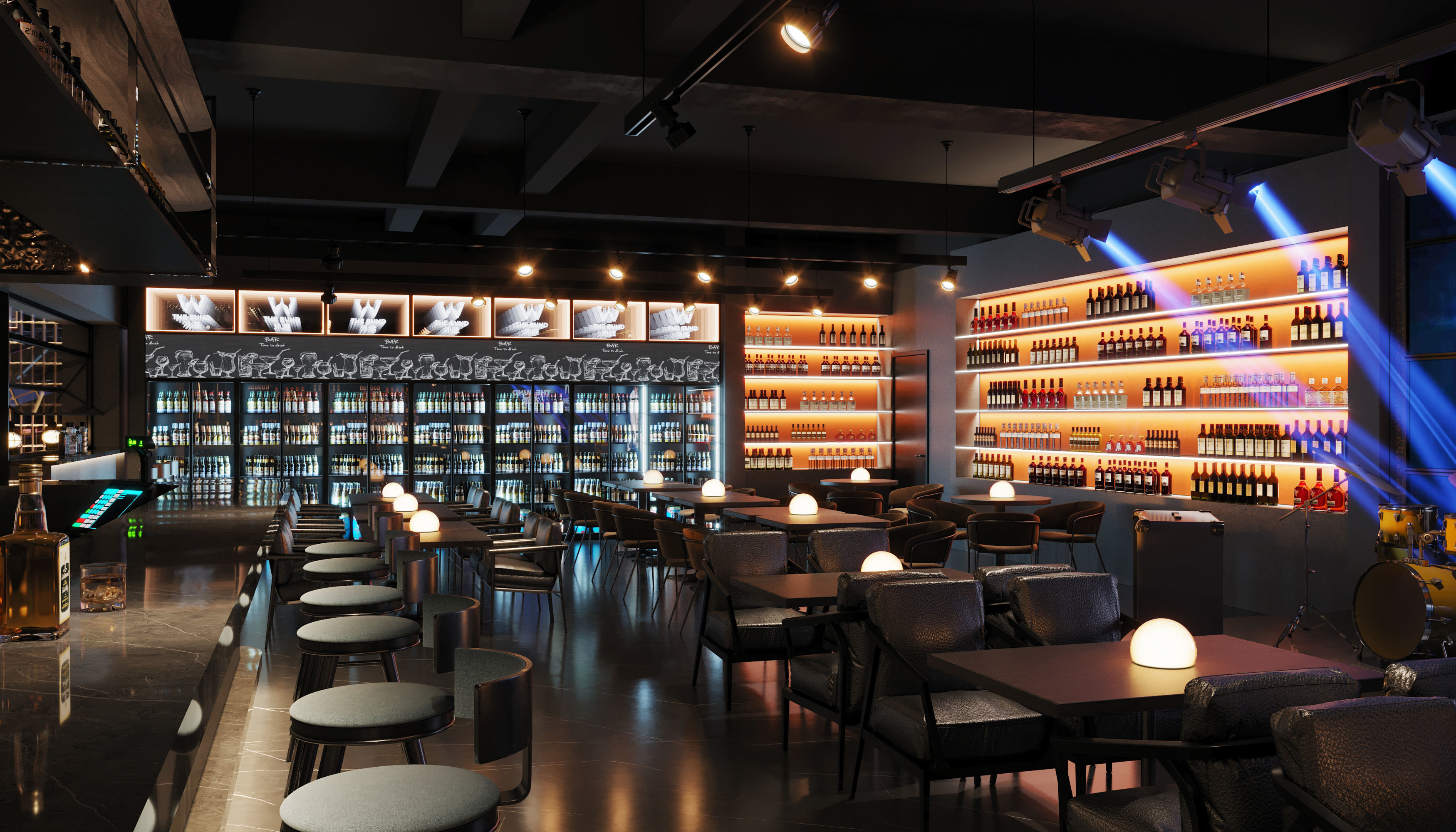 night club  interior    3D model_2