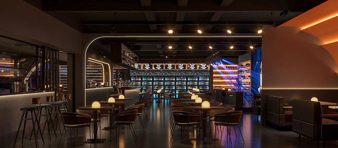night club  interior    3D model