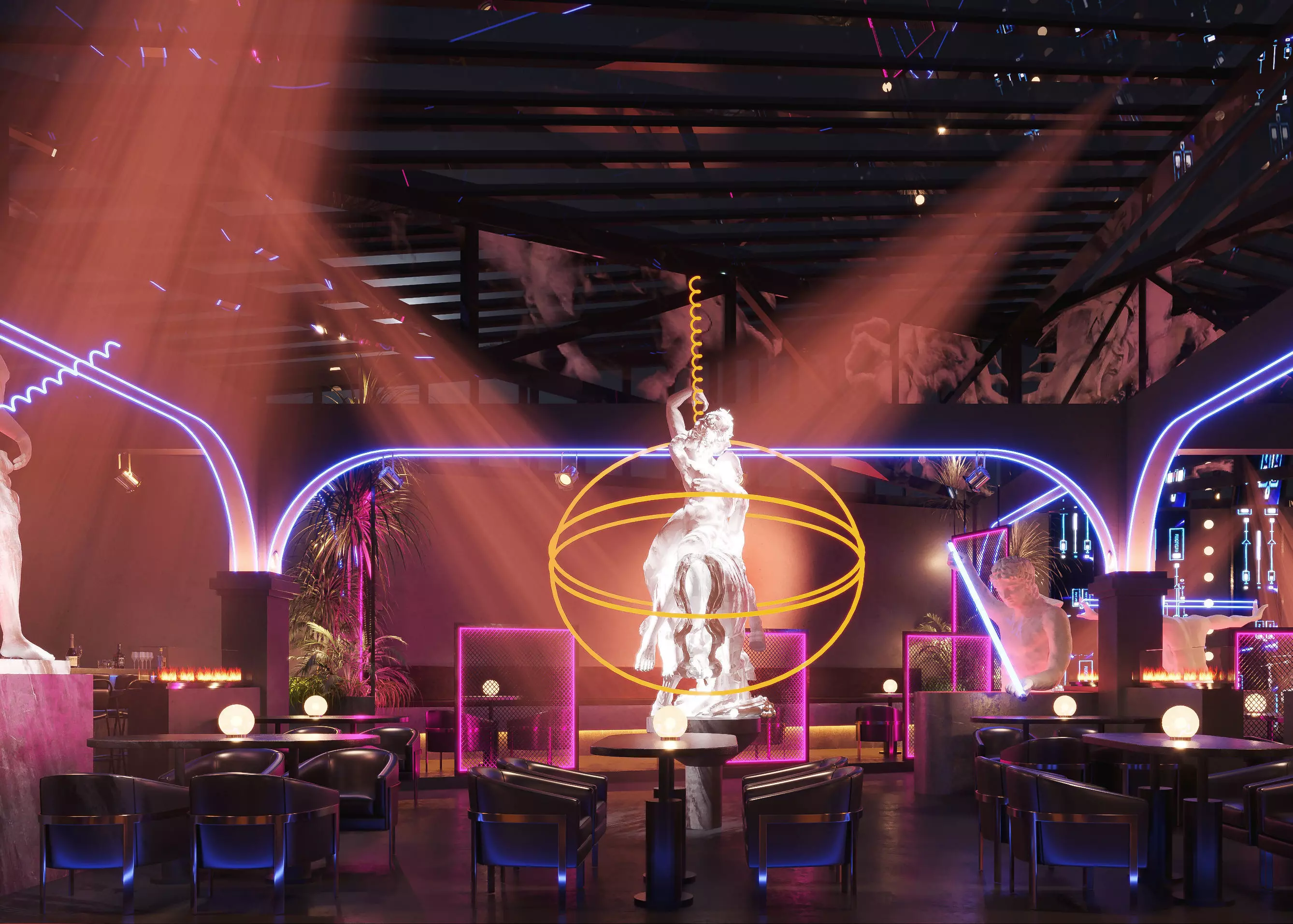 nightclub interior scene 3D model