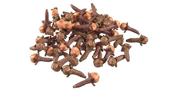 Cloves  Pile Low-poly 3D model 3