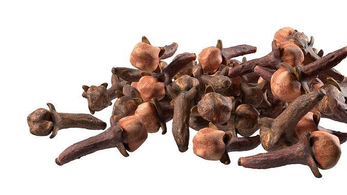 Cloves  Pile Low-poly 3D model 6