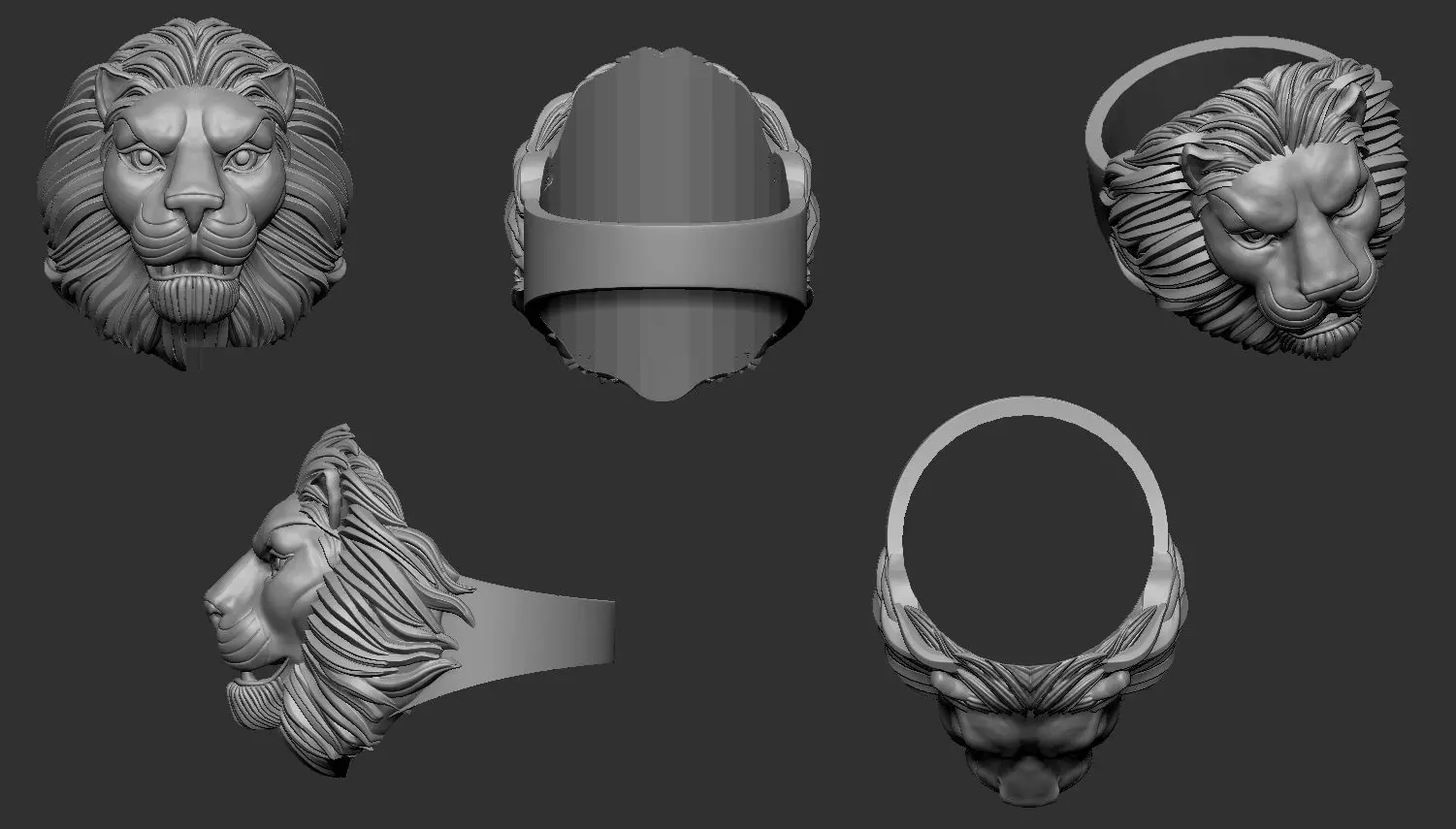 LION RING 3D print model